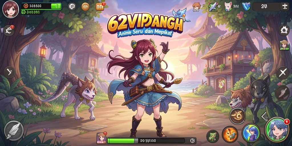 Screenshot gameplay <strong>62VIP</strong> menampilkan karakter Anime dalam aksi.
