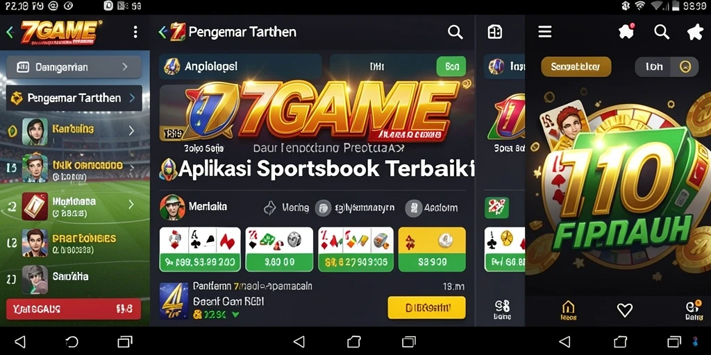 Tampilan antarmuka 7GAME yang dinamis dan menarik saat bermain Sportsbook.