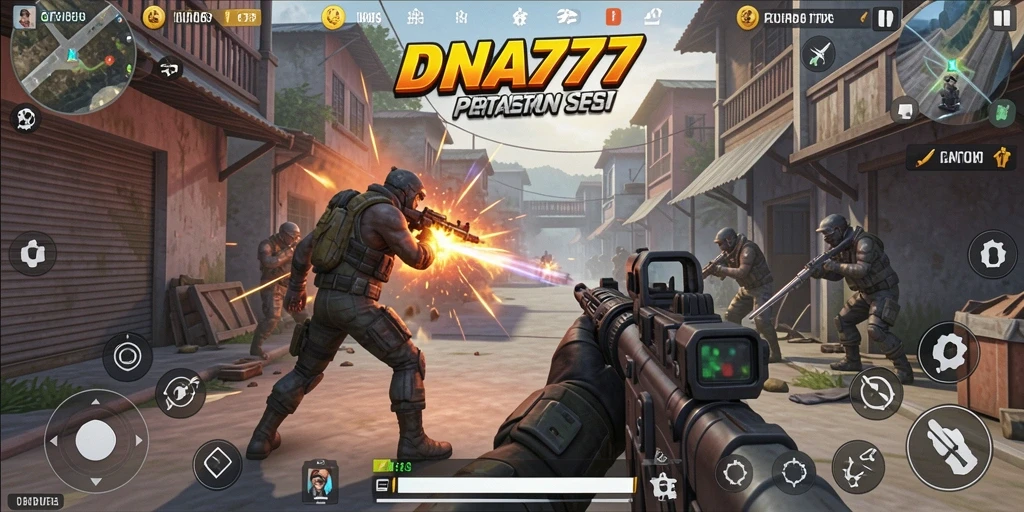 Tampilan seru dari pertempuran dalam DNA777 dengan grafis yang menakjubkan.