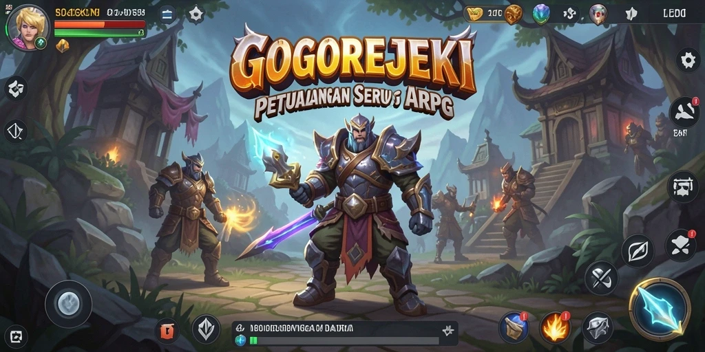 Tampilan gameplay GOGOREJEKI yang mendebarkan dalam pertempuran ARPG.