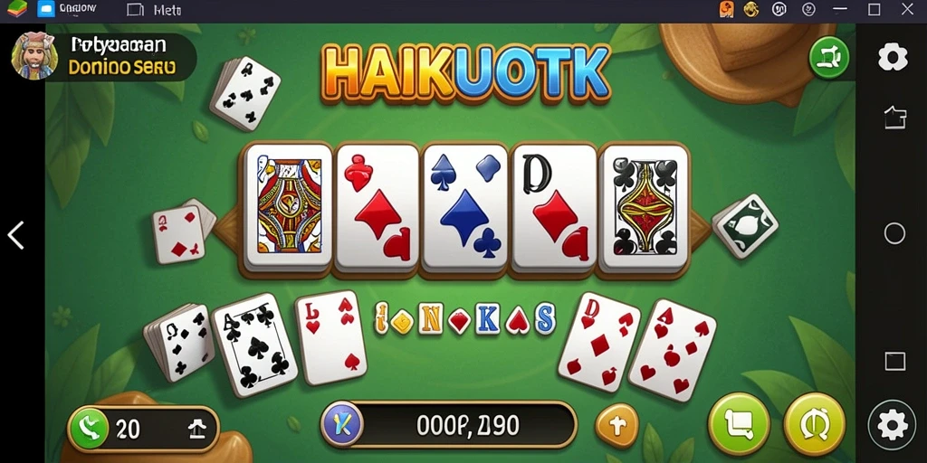 Screenshot gameplay HAIKUOTK menunjukkan keseruan bermain domino.