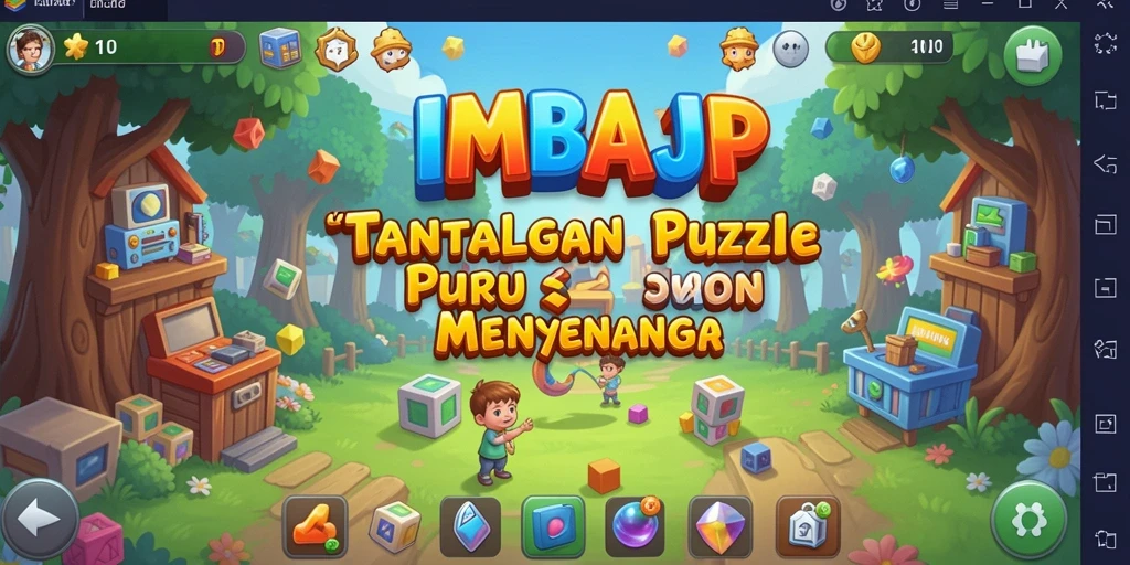 Gameplay IMBAJP yang menarik dan menantang dengan berbagai teka-teki.