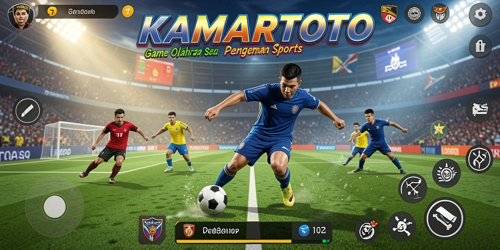 Tampilan gameplay KAMARTOTO yang menampilkan serunya olahraga kompetitif.
