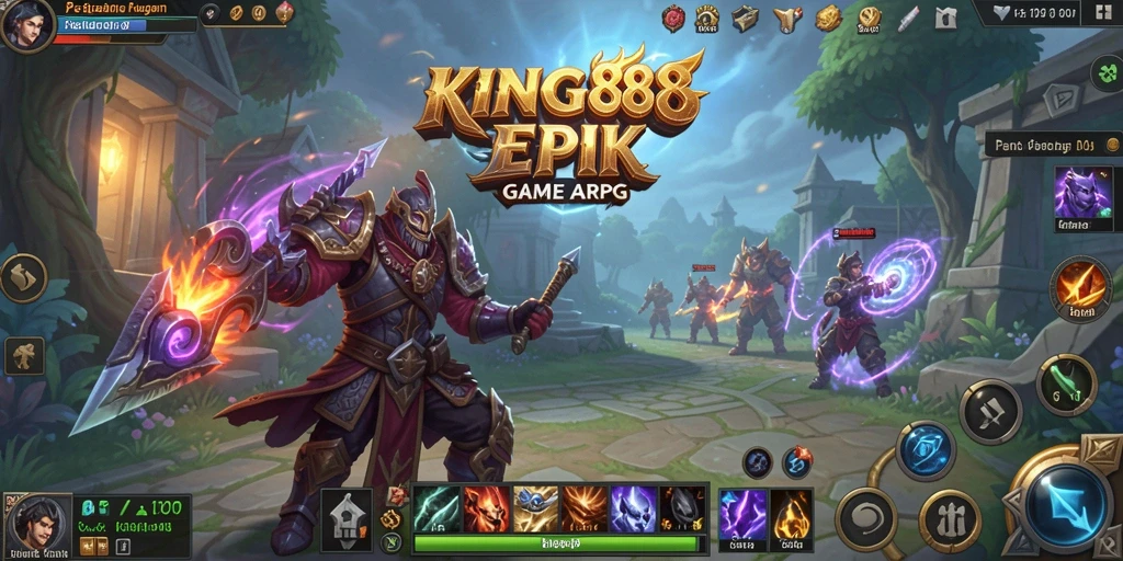 Tampilan gameplay seru dalam KING88 yang menampilkan aksi pertarungan epik.