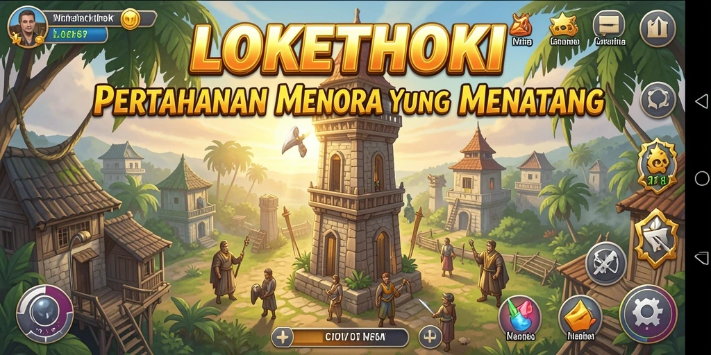 Tampilan gameplay LOKETHOKI yang menegangkan dalam Tower Defense.