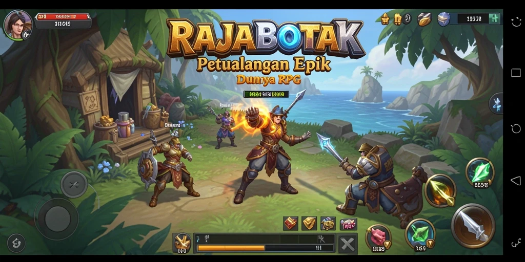 Tampilan gameplay menarik dalam RAJABOTAK yang penuh aksi.
