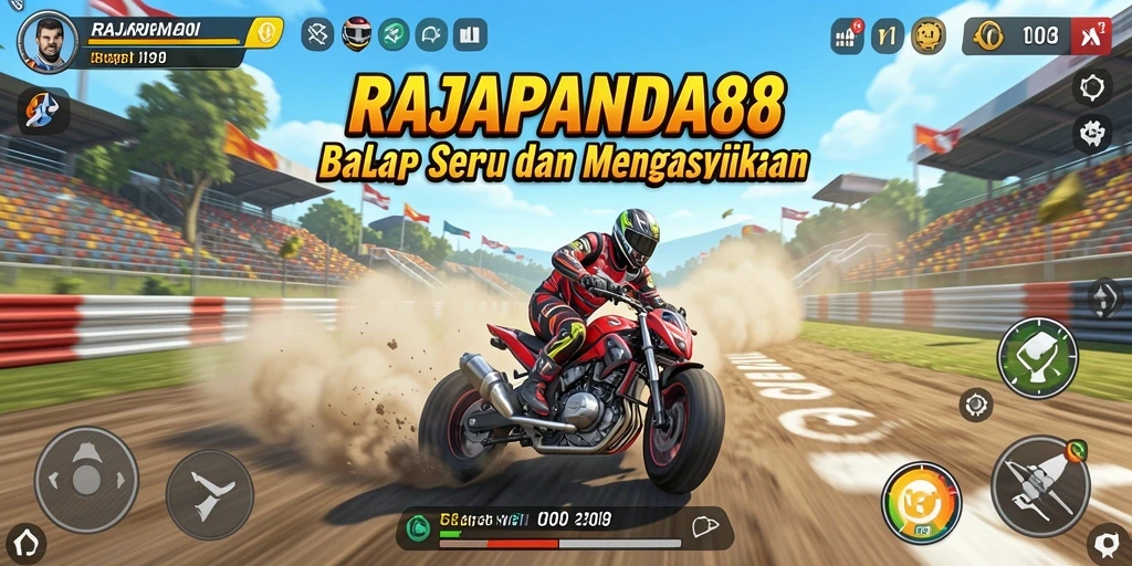 Screenshot dari gameplay balap seru RAJAPANDA88 dengan grafik memukau.