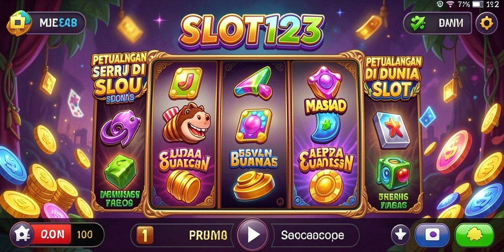 Menampilkan gameplay seru dalam petualangan slot yang mendebarkan.