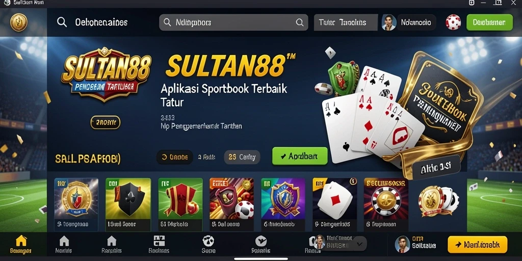Tampilan menarik dari permainan sportsbook dalam aplikasi SULTAN88.