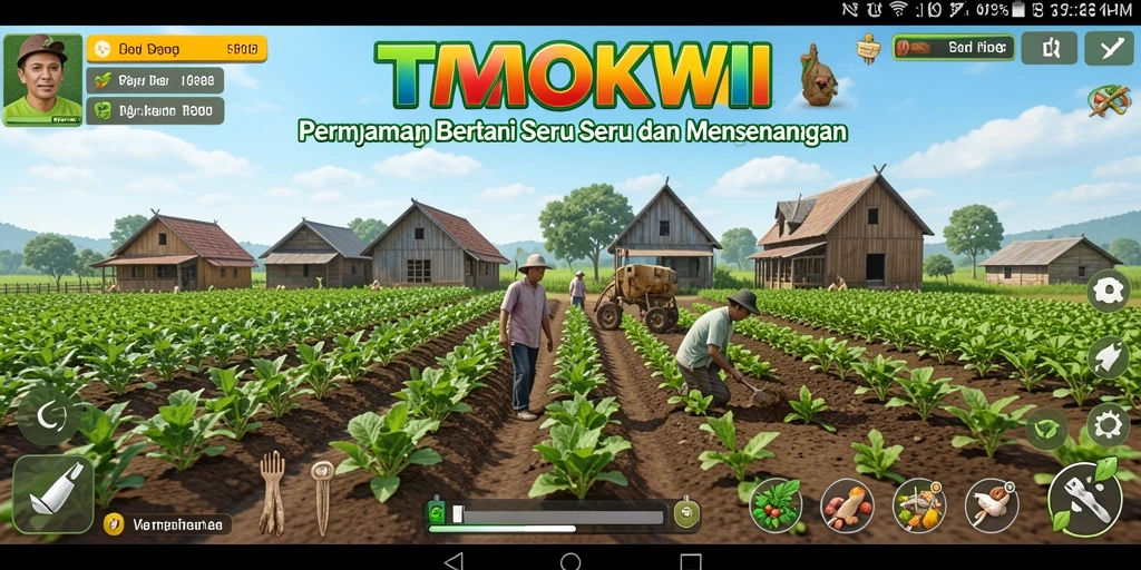 Tampilan menarik dari gameplay bertani di TMOKWIN.