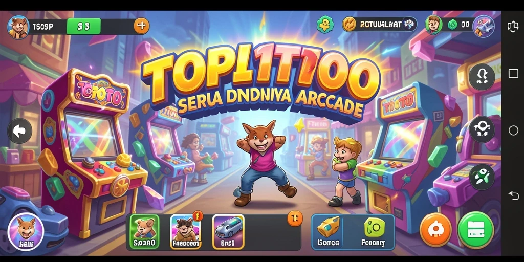 Tampilan gameplay menegangkan dari game Arcade TOP1TOTO dengan rintangan menarik.