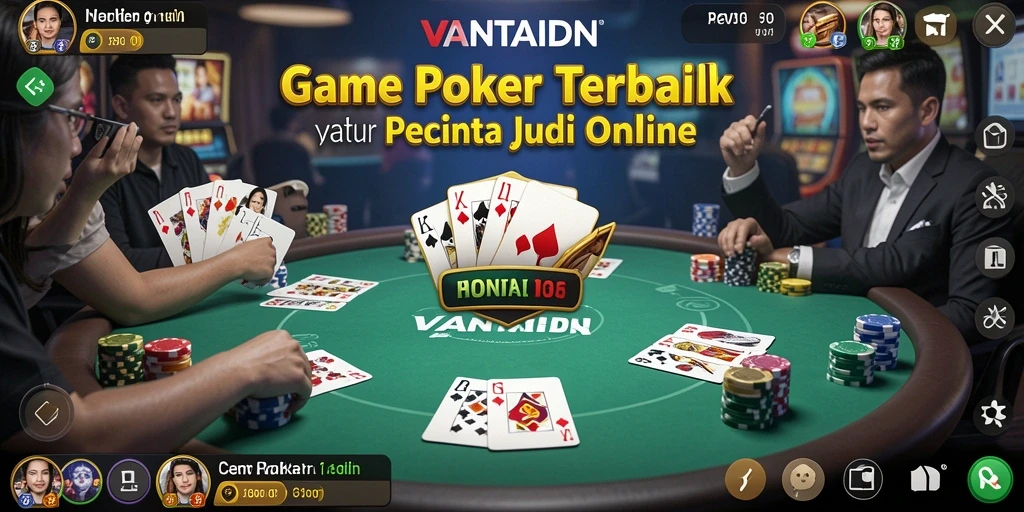 Tampilan gameplay seru di VANTAIDN, aplikasi Poker terbaik.